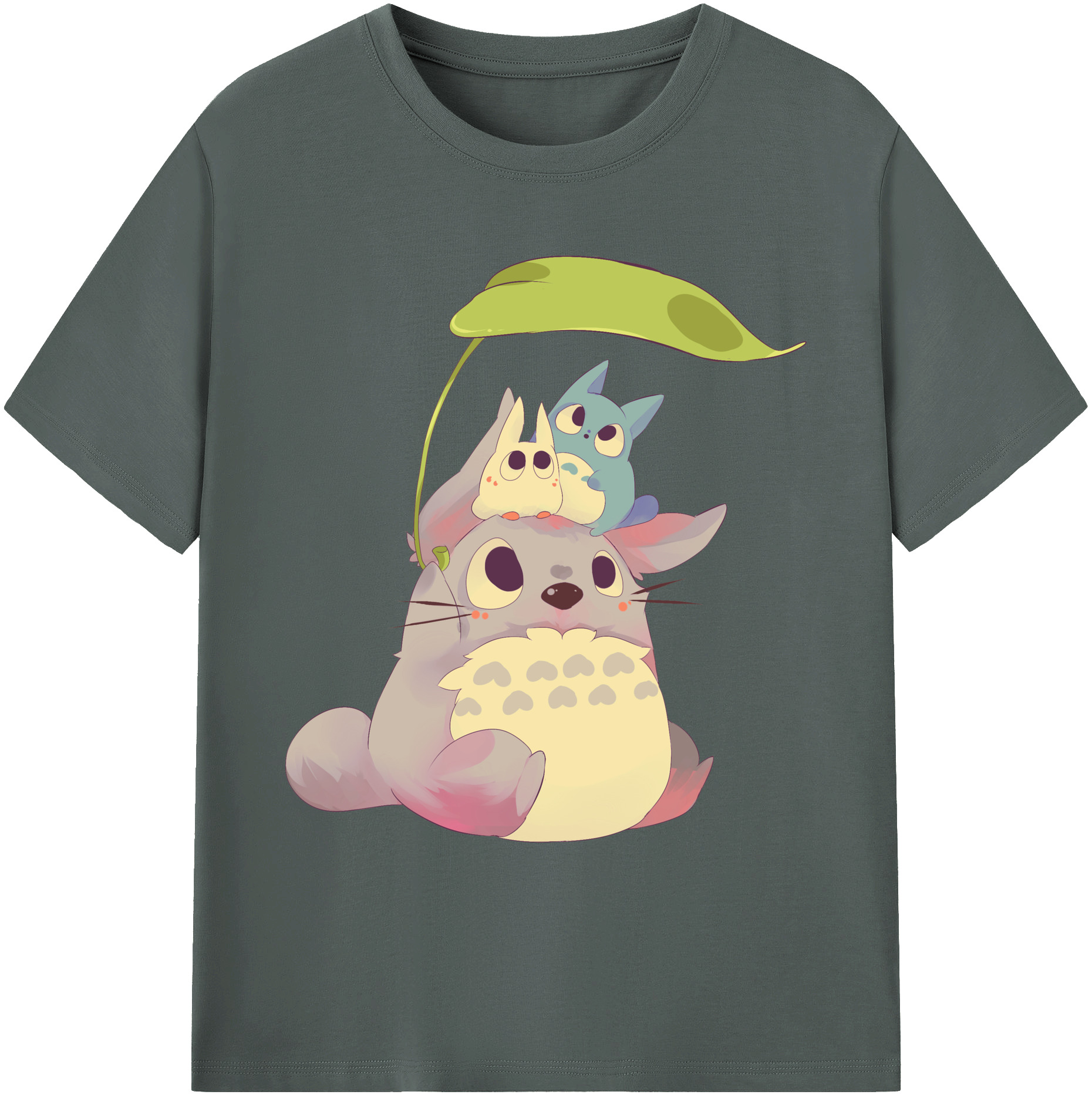 （画像用） となりのトトロ 草壁メイ 草壁サツキ My Neighbor Totoro Satsuki Kusakabe Mei Kusakabe 綿100％ メンズ半袖Tシャツ｜肌触りやわらか＆通気性